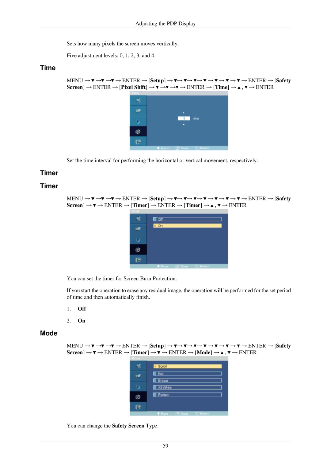 Samsung P50HN, P42HN user manual Timer 