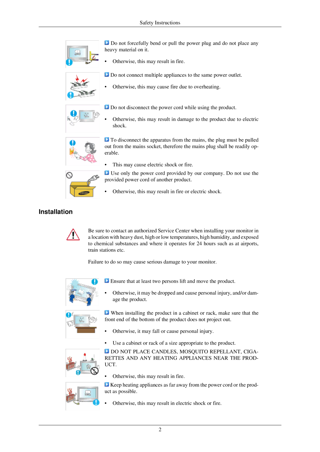 Samsung P50HN, P42HN user manual Installation 