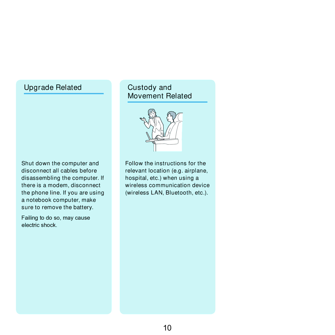 Samsung P55 manual Upgrade Related Custody Movement Related 