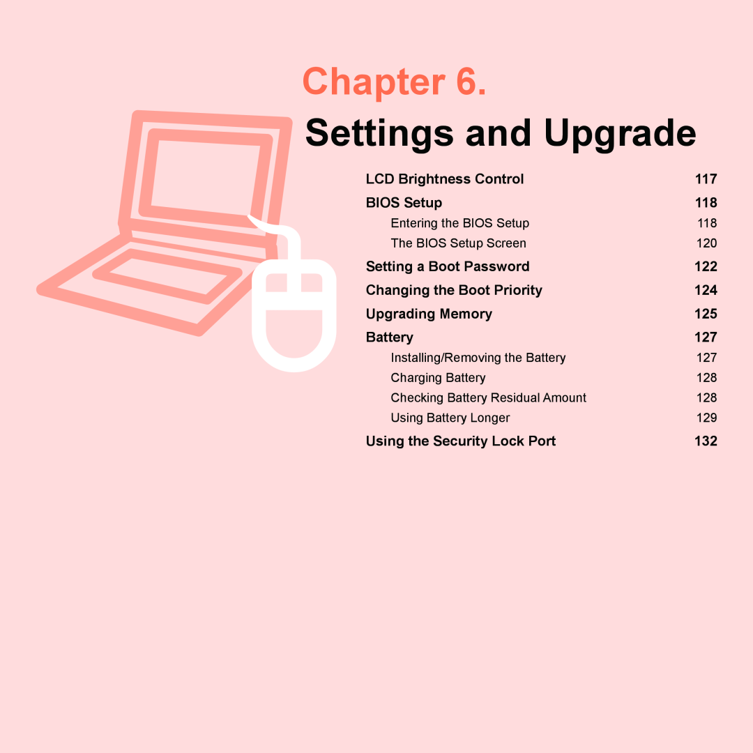 Samsung P55 manual Settings and Upgrade, Chapter 