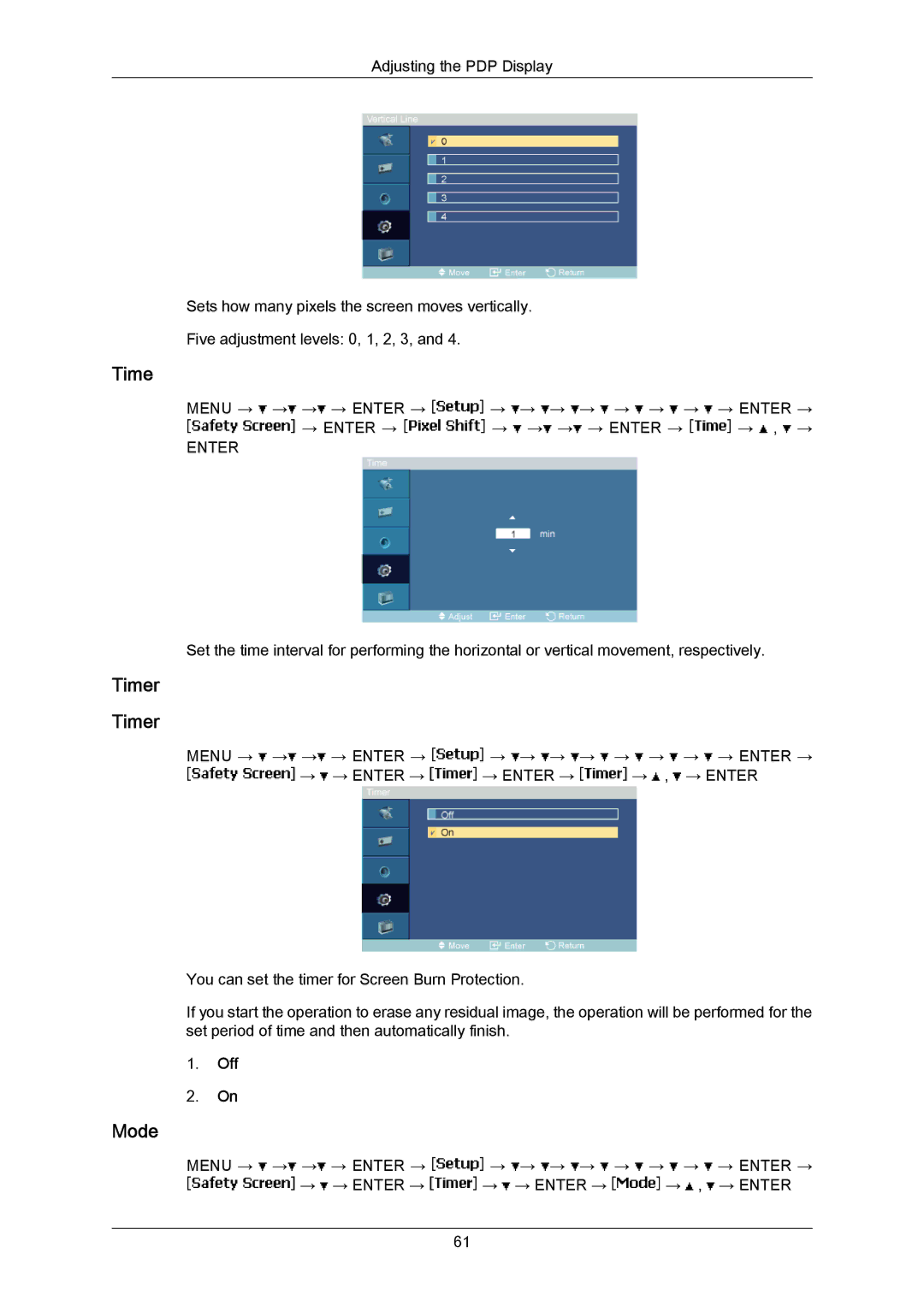 Samsung P50HP-2, P63FP-2 user manual Timer 