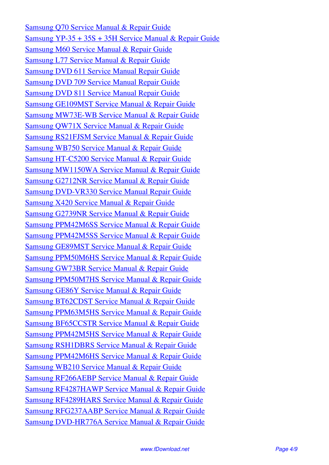 Samsung P843 service manual 4/9 