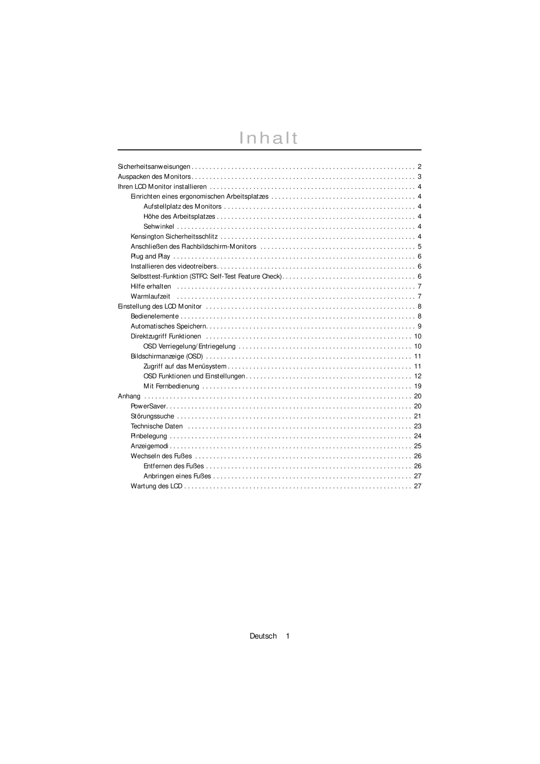 Samsung PC21PBSS/EDC, PC21PBSSS/EDC manual Inhalt 