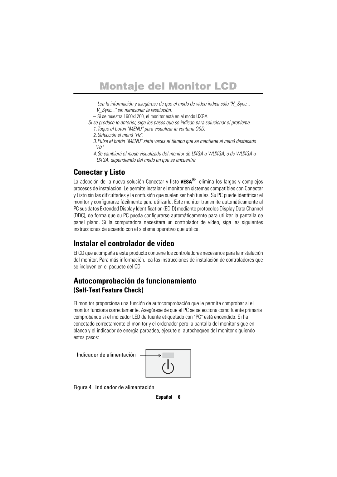 Samsung PC21PBSSS/EDC manual Conectar y Listo, Instalar el controlador de vídeo, Autocomprobación de funcionamiento 