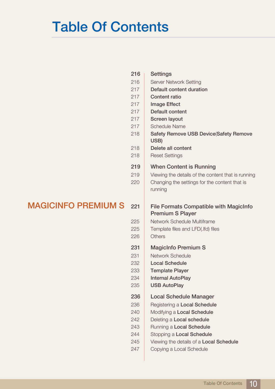 Samsung PE40C user manual Magicinfo Premium S 