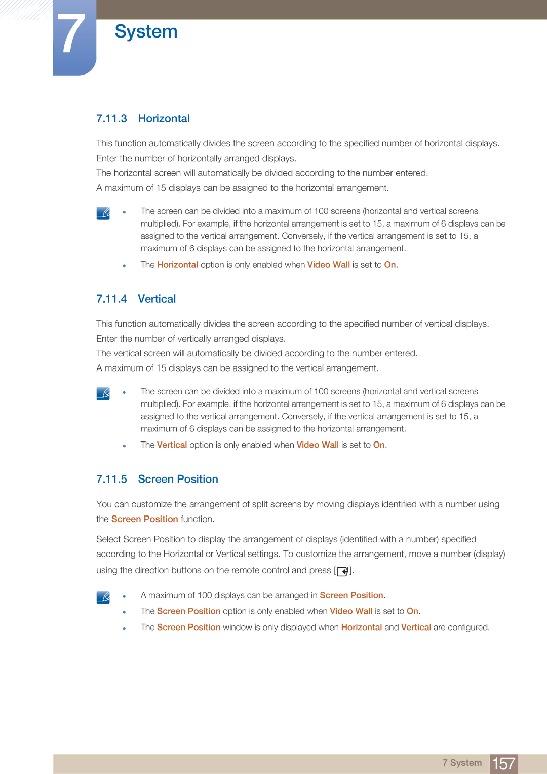 Samsung PE40C user manual Horizontal, Vertical, Screen Position 