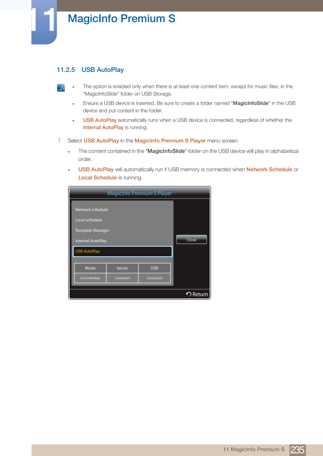 Samsung PE40C user manual USB AutoPlay 