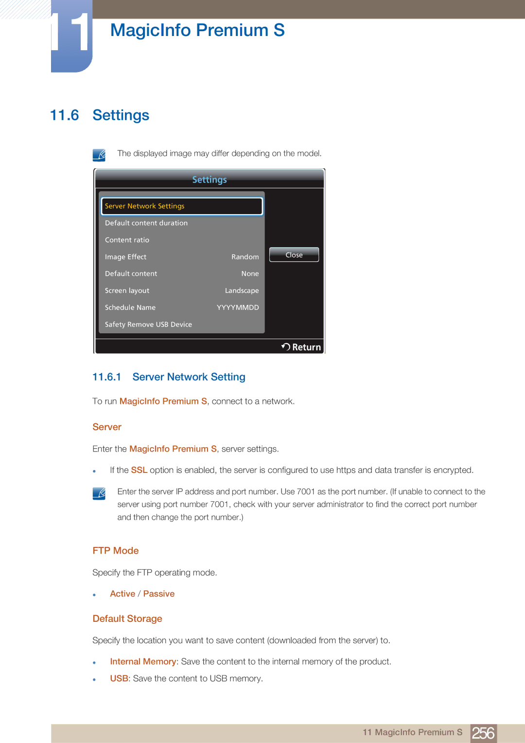 Samsung PE40C user manual Settings 