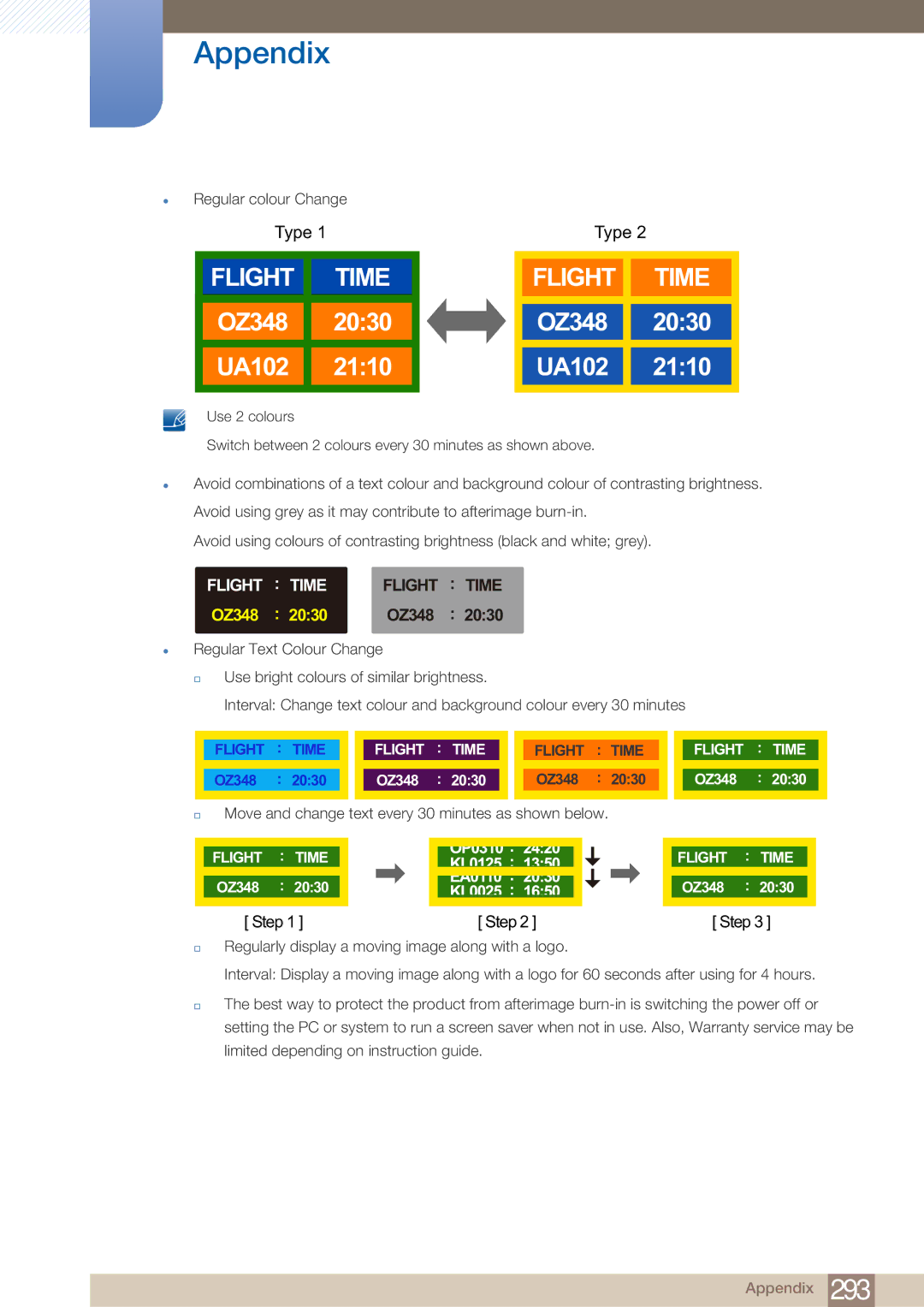 Samsung PE40C user manual Flight Time 