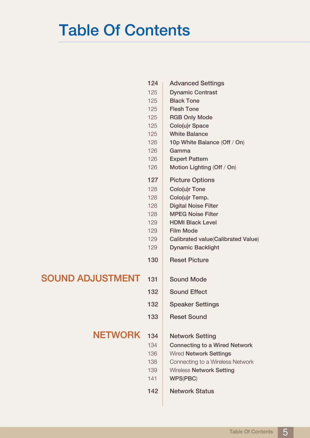 Samsung PE40C user manual Sound Adjustment 