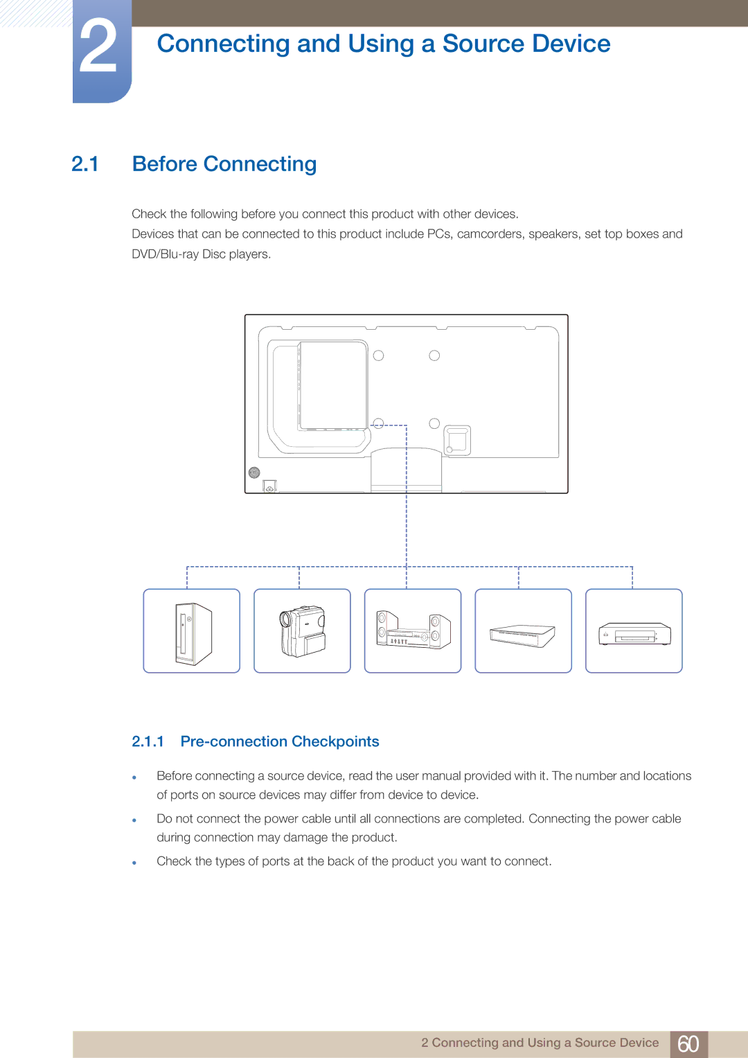 Samsung PE40C user manual Before Connecting, Pre-connection Checkpoints 