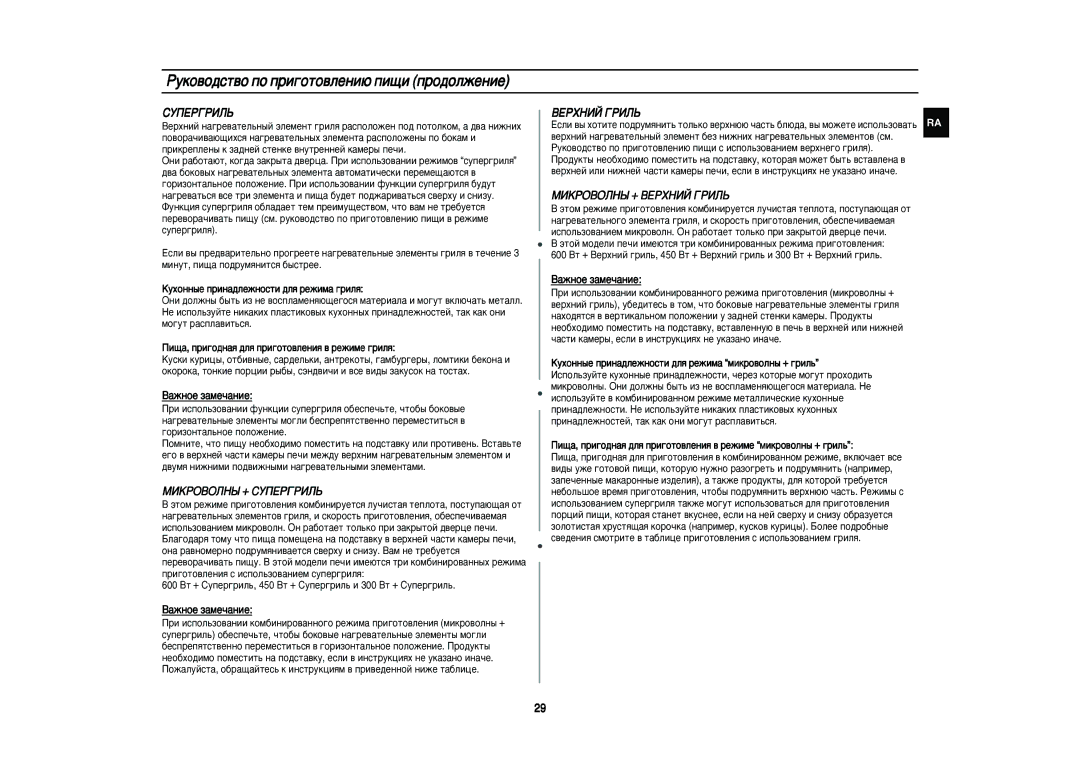 Samsung PG113R/BWT manual ËìèÖêÉêàãú, ÅàäêéÇéãçõ + ëìèÖêÉêàãú, ÄÛıÓÌÌ˚Â ÔËÌ‡‰ÎÂÊÌÓÒÚË ‰Îﬂ ÂÊËÏ‡ „ËÎﬂ, ‡Êìóâ Á‡Ïâ˜‡Ìëâ 