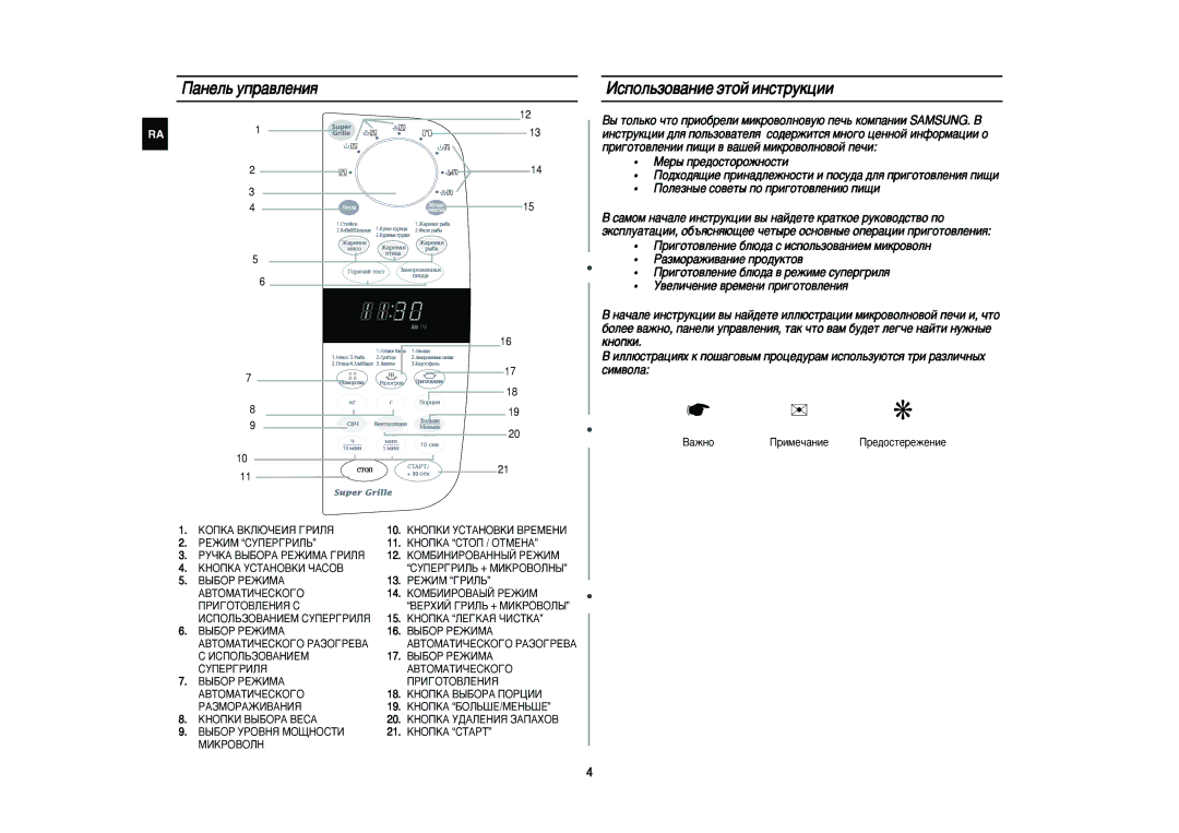 Samsung PG113R/BWT manual ‡ÌÂÎ¸ ÛÔ‡‚ÎÂÌËﬂ, ÄéèäÄ ÇäãûóÖàü Éêàãü, ‡Êìó, Ëïâ˜‡Ìëâ 