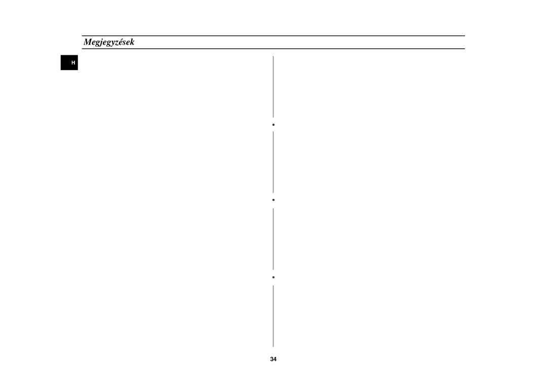 Samsung PG113U-S/XEH manual Megjegyzések 