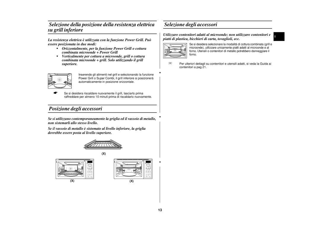 Samsung PG113U-S/XET manual Posizione degli accessori 