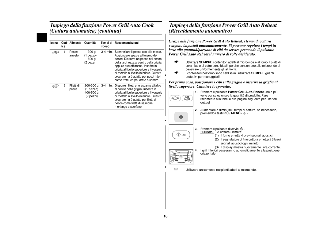 Samsung PG113U-S/XET manual 300 g, 600 g 