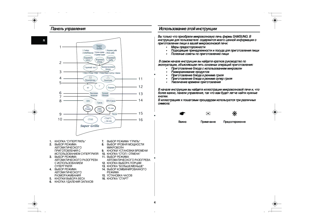 Samsung PG831R-D/BWT manual ‡ÌÂÎ¸ ÛÔ‡‚ÎÂÌËﬂ ÀÒÔÓÎ¸ÁÓ‚‡ÌËÂ ˝ÚÓÈ ËÌÒÚÛÍˆËË, Íìóôíë, Òëï‚Óî‡, ‡Êìó, Ëïâ˜‡Ìëâ 