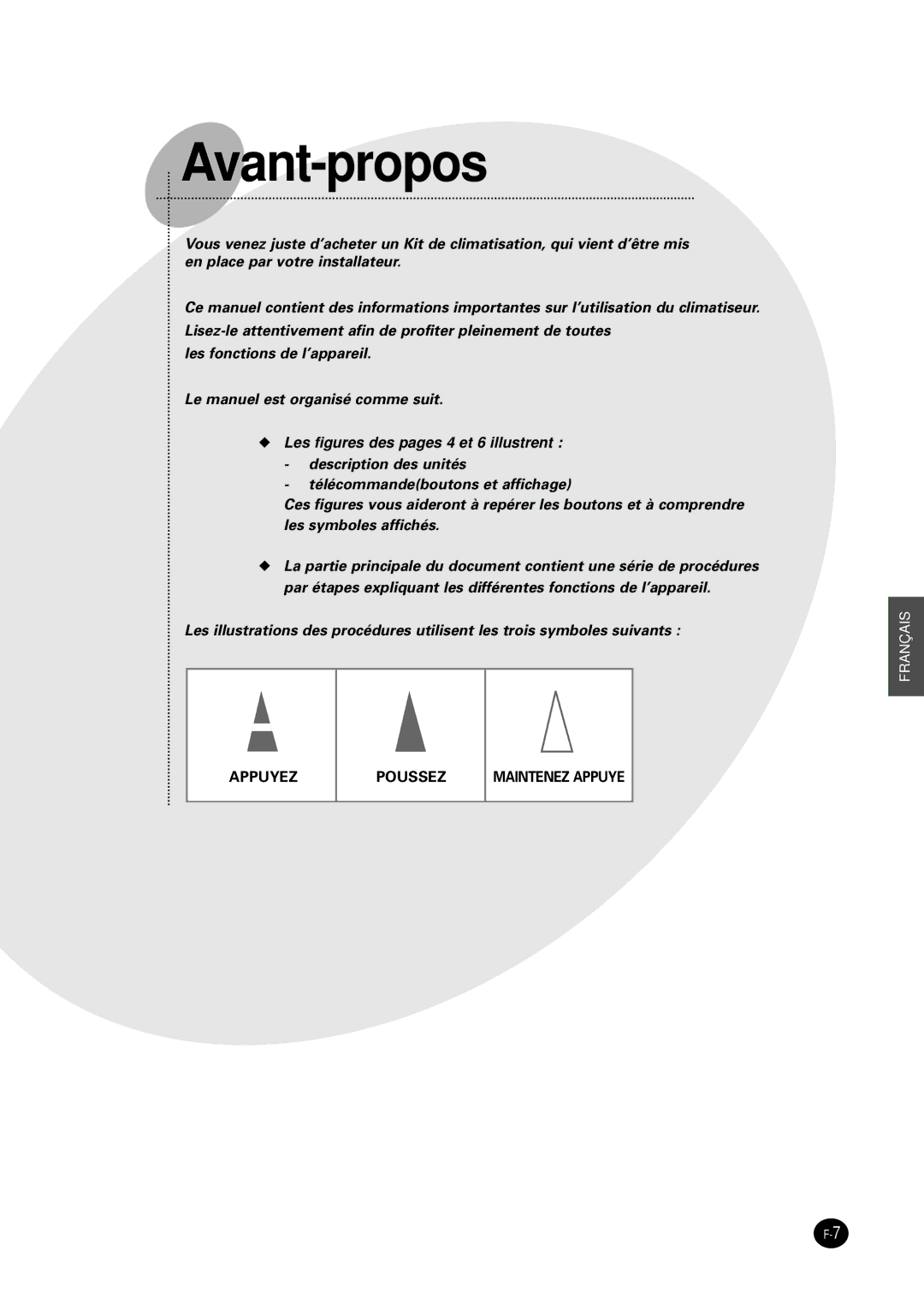 Samsung PH28ZA1 manual Avant-propos 