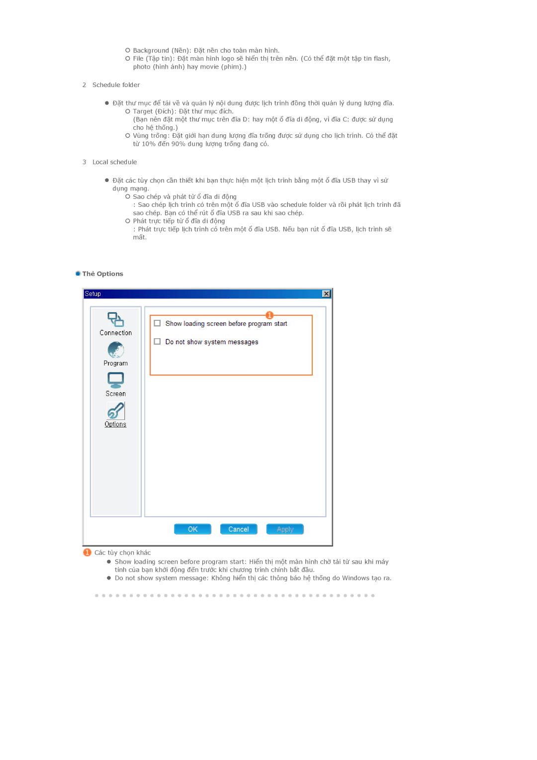 Samsung PH42KLPLBC/XV manual Thẻ Options 