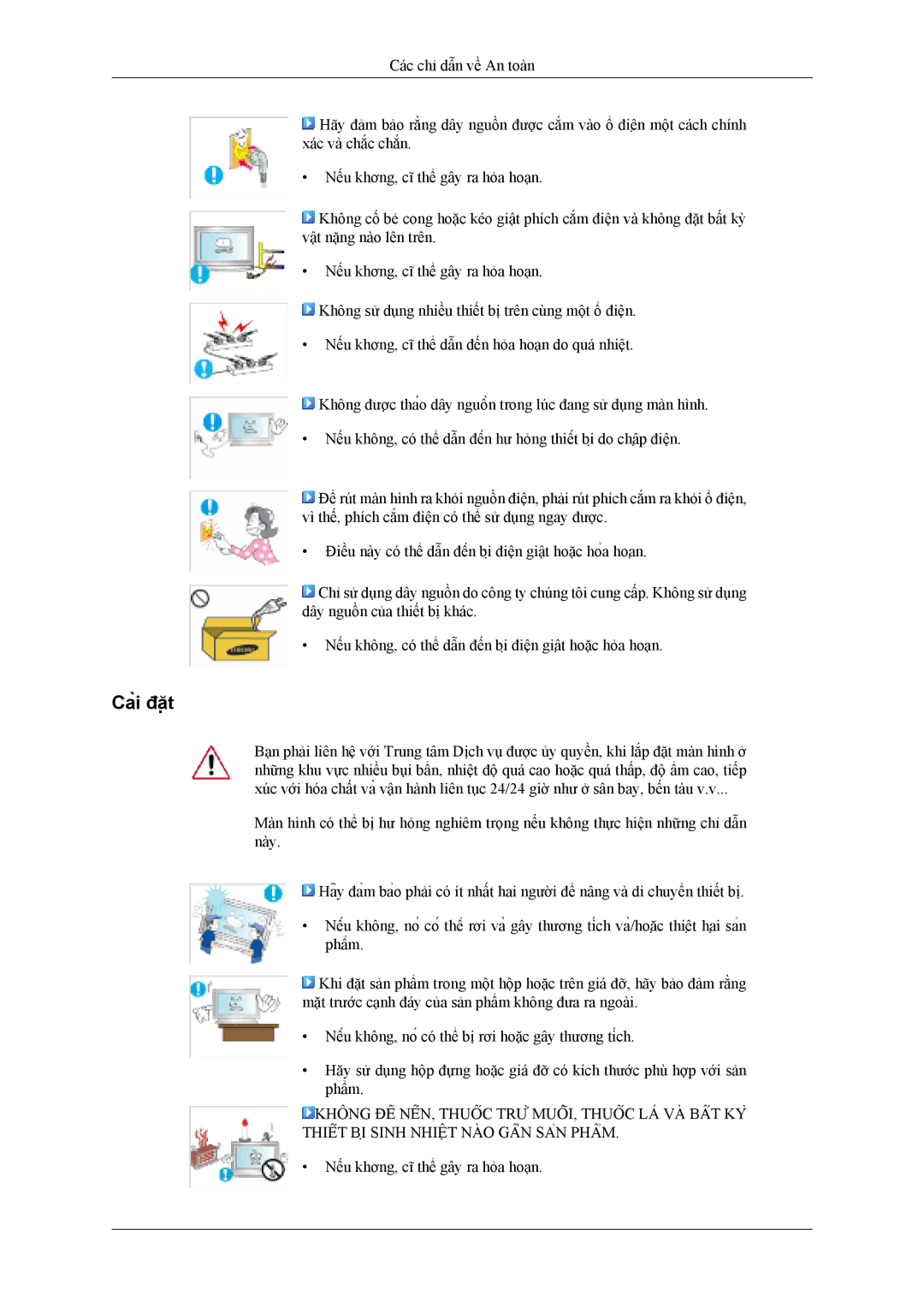 Samsung PH42KLPLBC/XV manual Cài đặt 