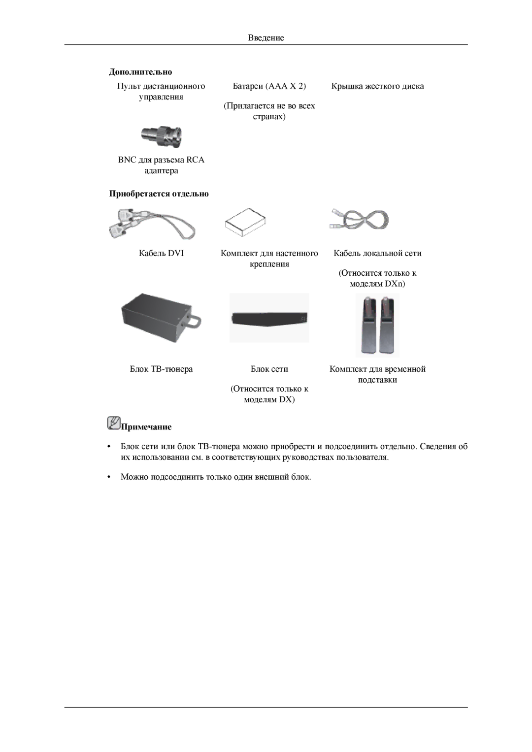 Samsung PH42KPPLBC/EN, LH52BPTLBC/EN, LH52BPPLBC/EN manual Приобретается отдельно 