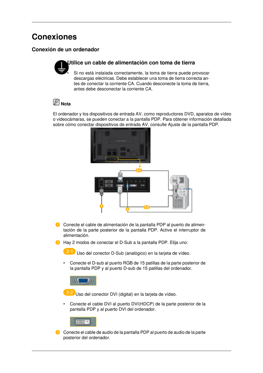 Samsung PH42KPPLBC/EN manual Conexiones 