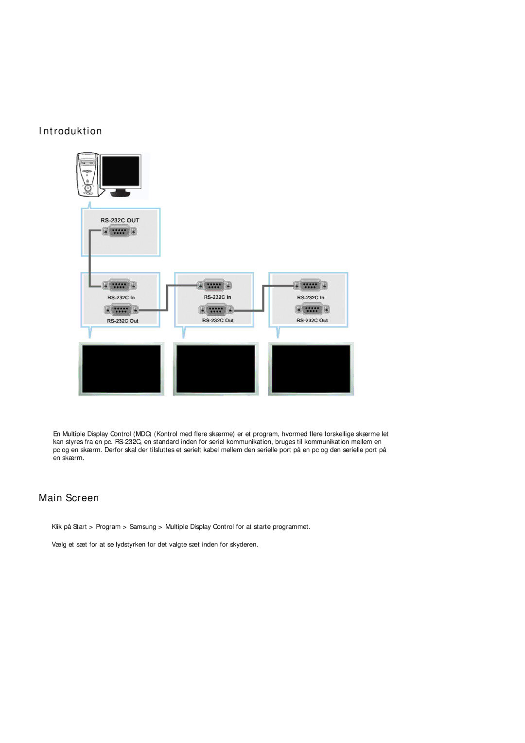 Samsung PH42KPPLBC/EN manual Introduktion, Main Screen 