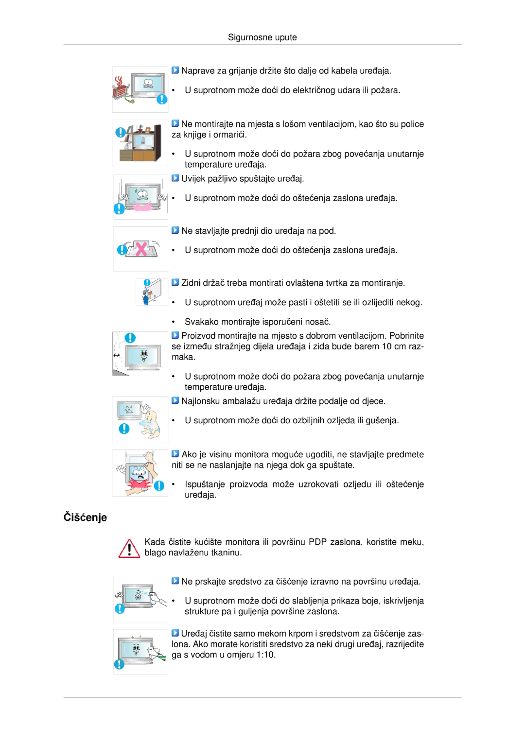 Samsung PH42KPPLBC/EN manual Čišćenje 