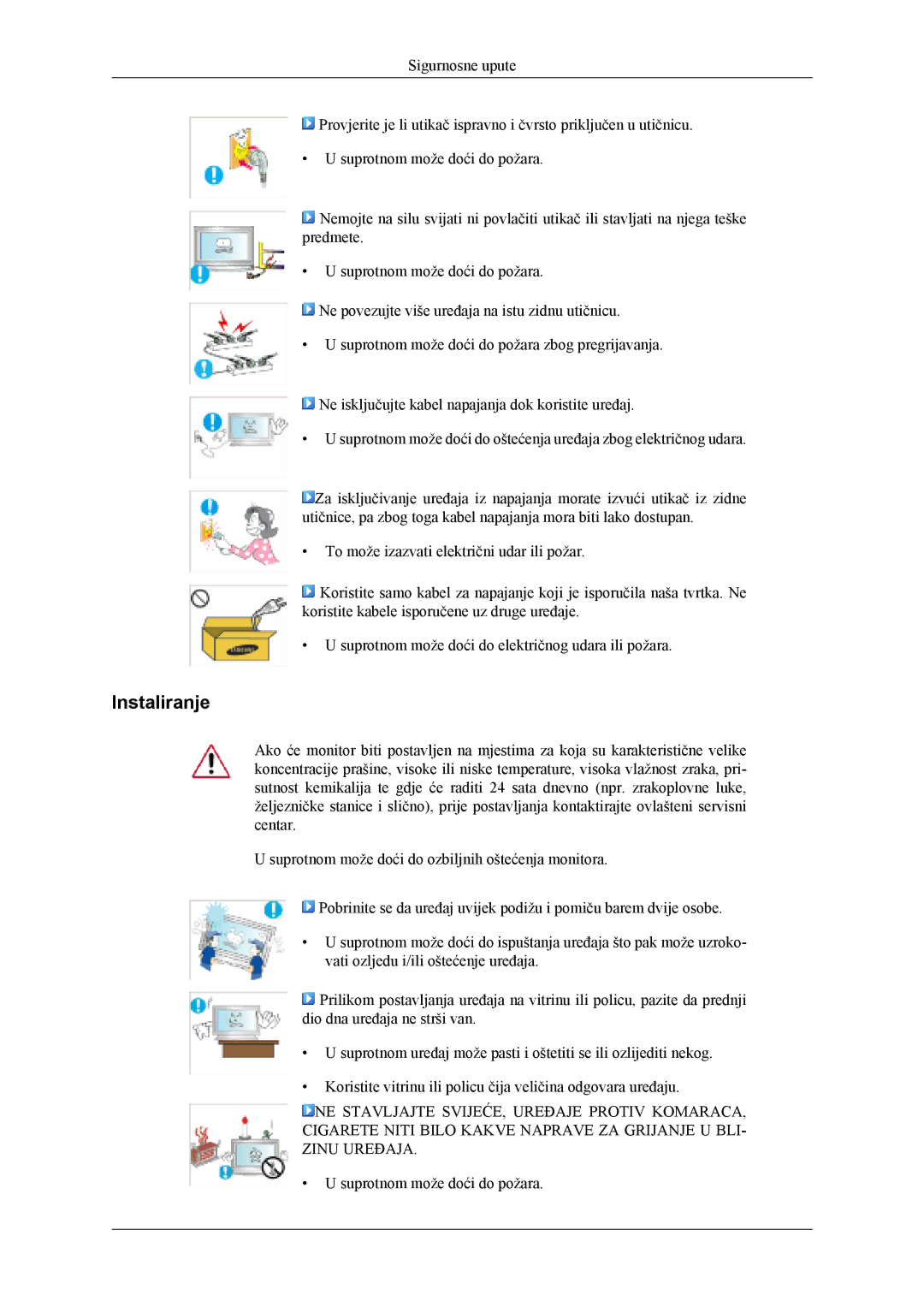 Samsung PH42KLPLBC/EN, PH50KLPLBC/EN manual Instaliranje 