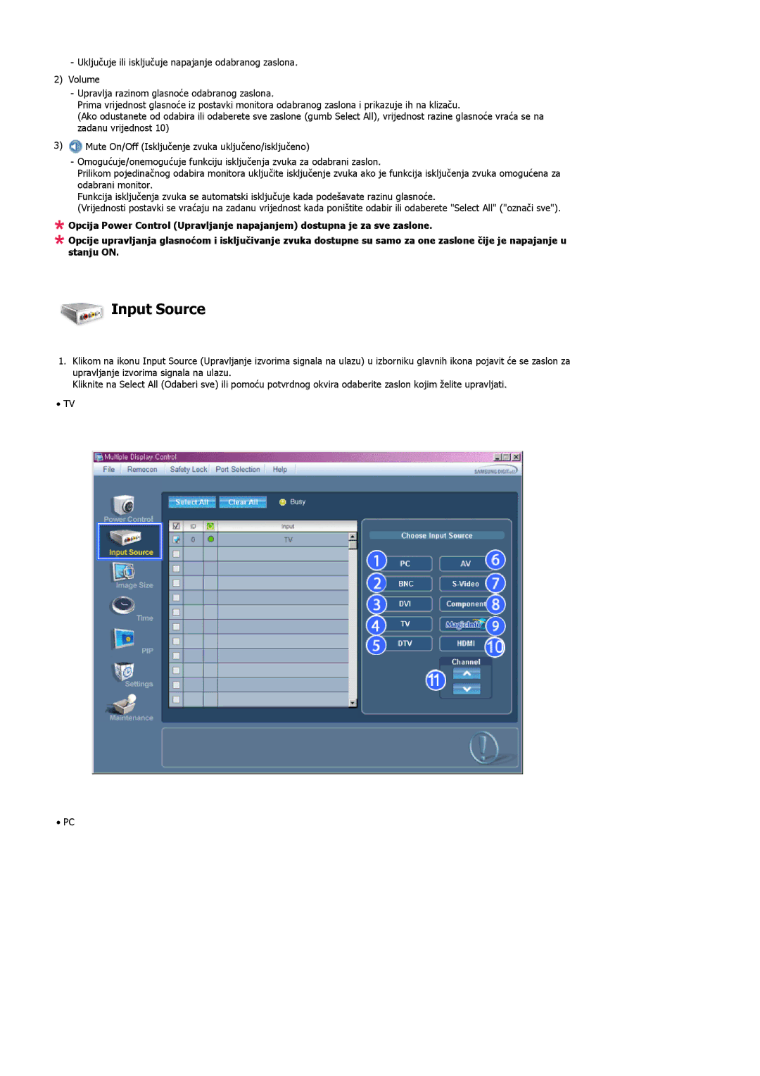 Samsung PH42KLPLBC/EN, PH50KLPLBC/EN manual Input Source 