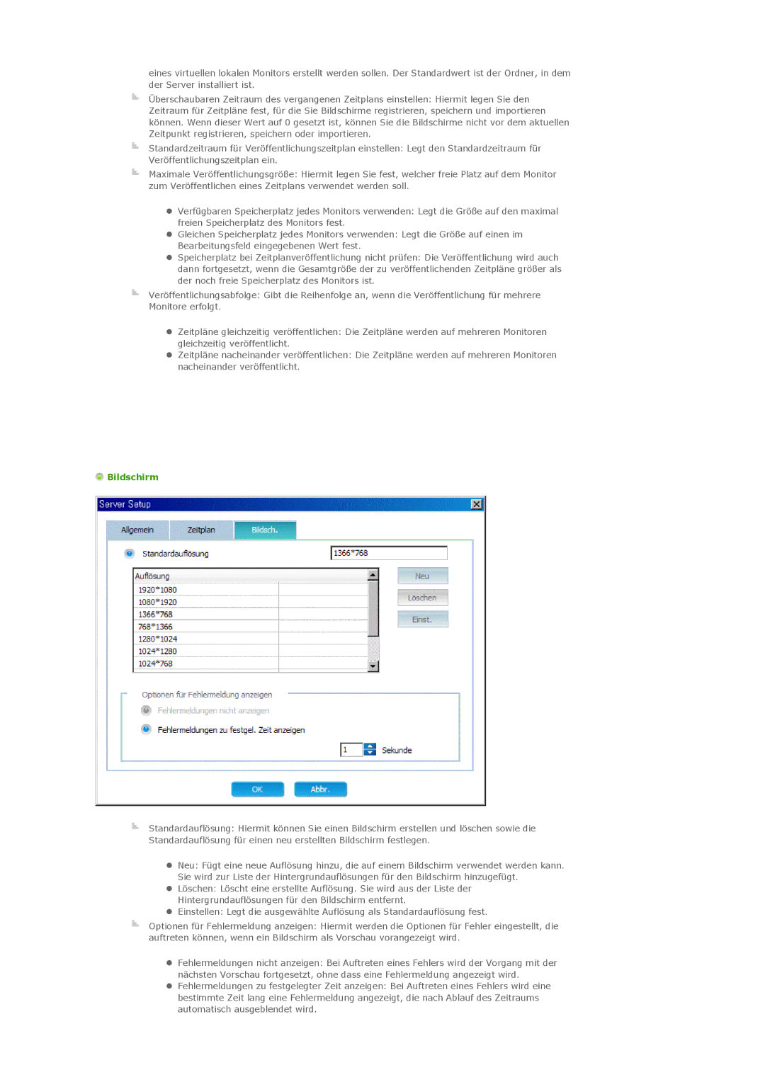 Samsung PH42KLTLBC/EN, PH50KLPLBC/EN, PH42KLPLBC/EN manual Bildschirm 