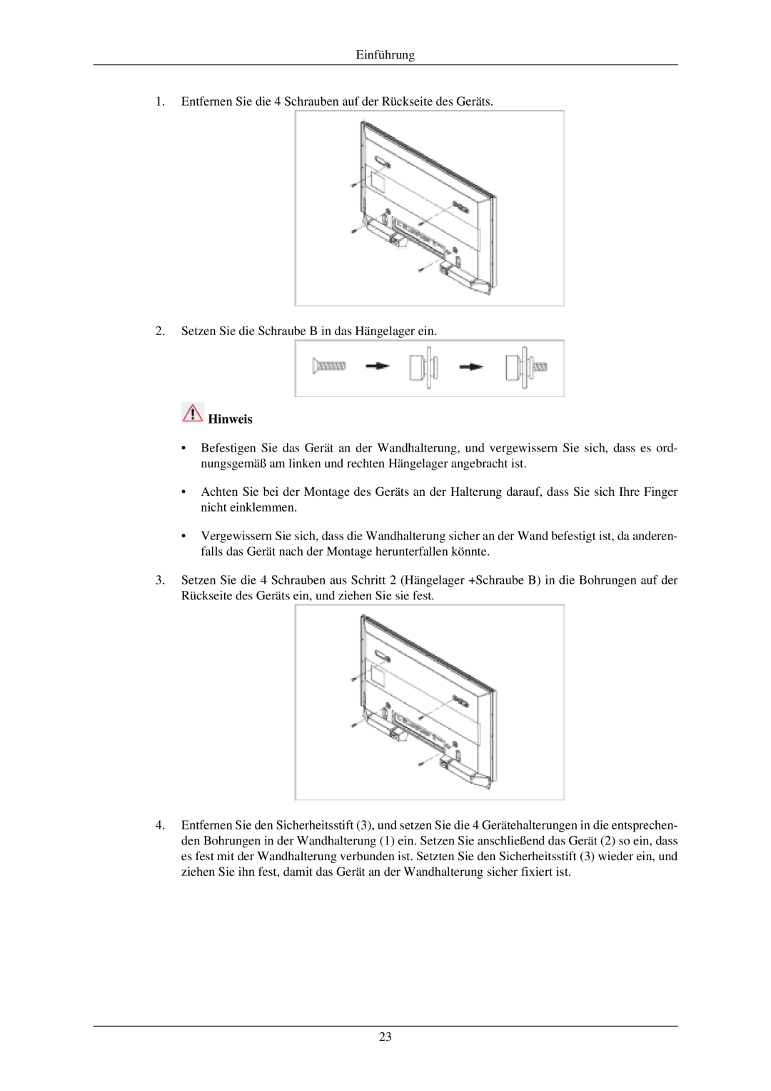 Samsung PH50KLPLBC/EN, PH42KLTLBC/EN, PH42KLPLBC/EN manual Hinweis 