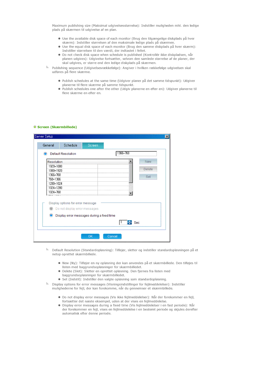 Samsung PH50KLPLBC/EN, PH50KLTLBC/EN, PH42KLPLBC/EN manual Screen Skærmbillede 