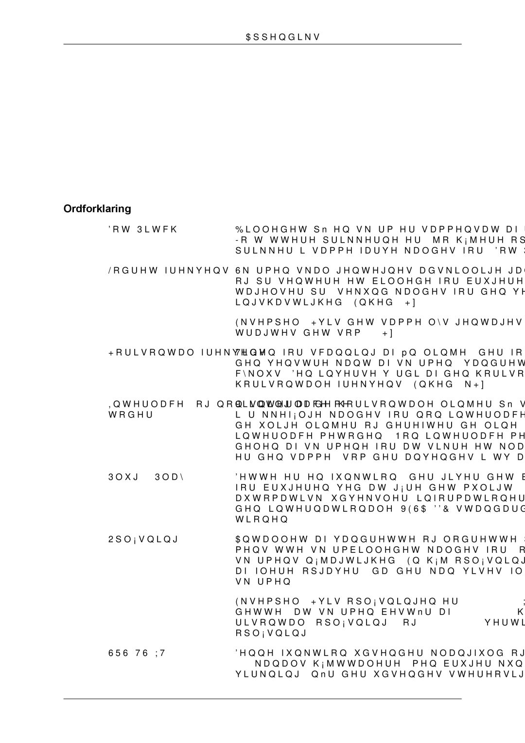 Samsung PH42KLPLBC/EN, PH50KLPLBC/EN, PH50KLTLBC/EN manual Ordforklaring, Srs Ts Xt 