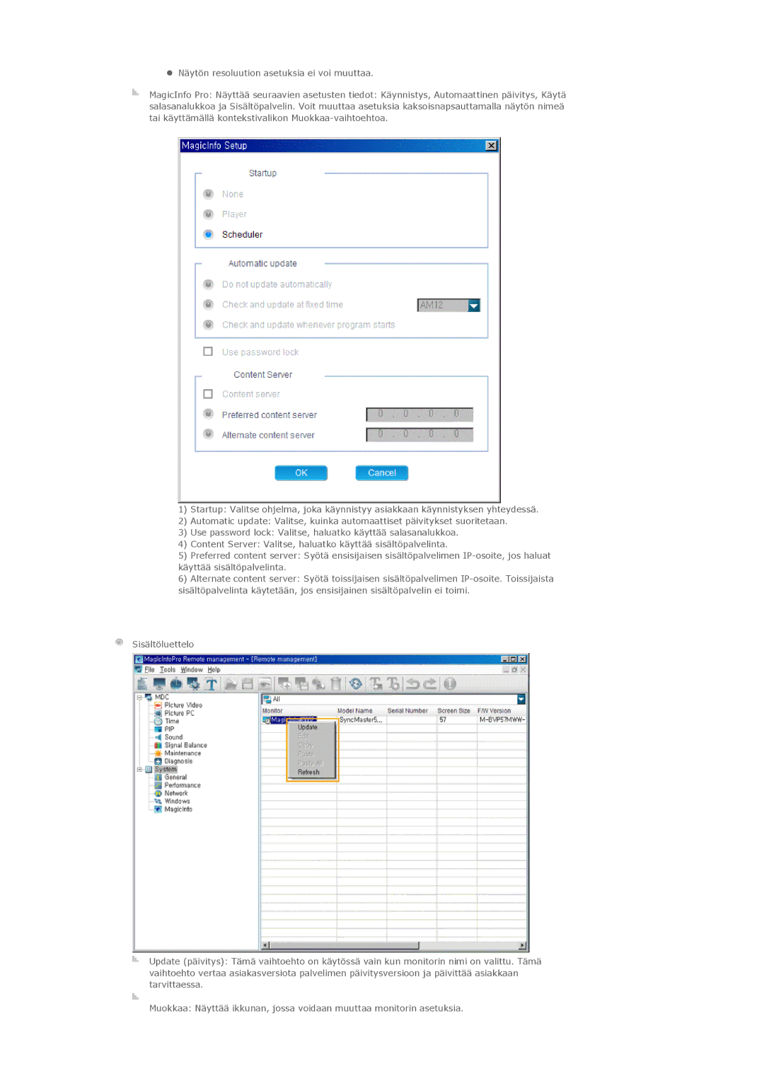 Samsung PH50KLTLBC/EN, PH50KLPLBC/EN, PH42KLPLBC/EN manual Näytön resoluution asetuksia ei voi muuttaa 