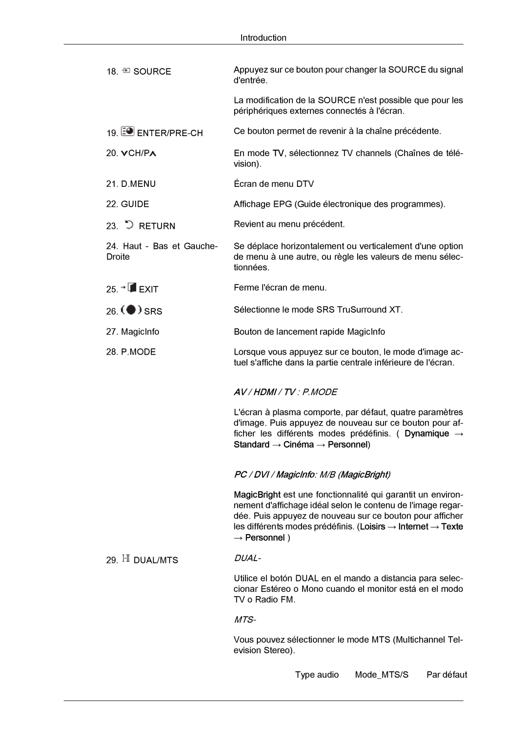 Samsung PH63KPFLBF/EN, PH50KPFLBF/EN, PH50KPPLBF/EN manual Standard → Cinéma → Personnel 