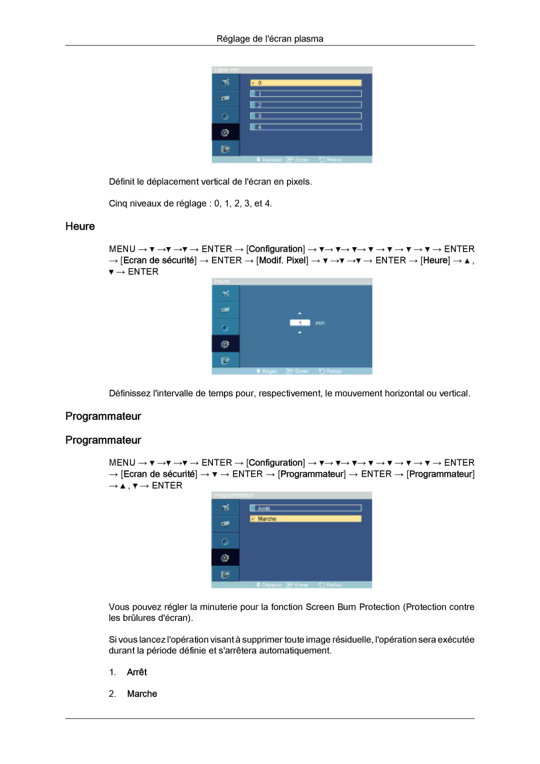 Samsung PH63KPFLBF/EN, PH50KPFLBF/EN, PH50KPPLBF/EN manual Heure, Programmateur 