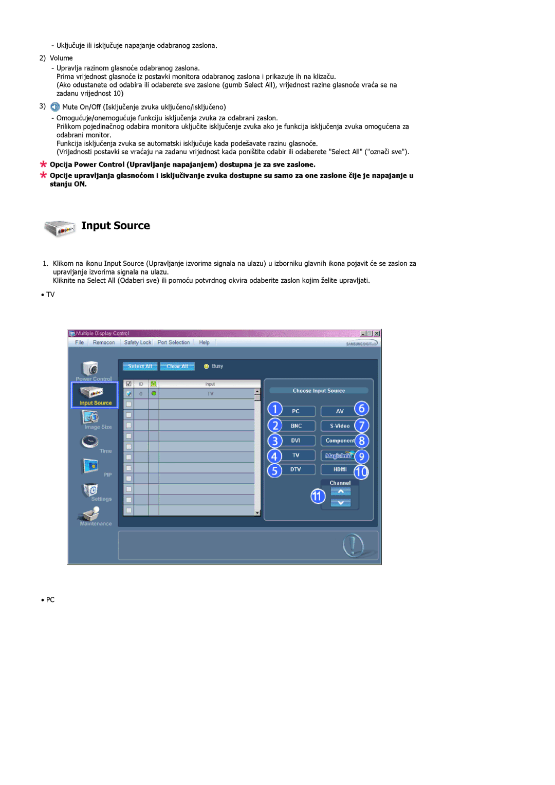 Samsung PH63KPFLBF/EN, PH50KPFLBF/EN, PH50KPPLBF/EN manual Input Source 