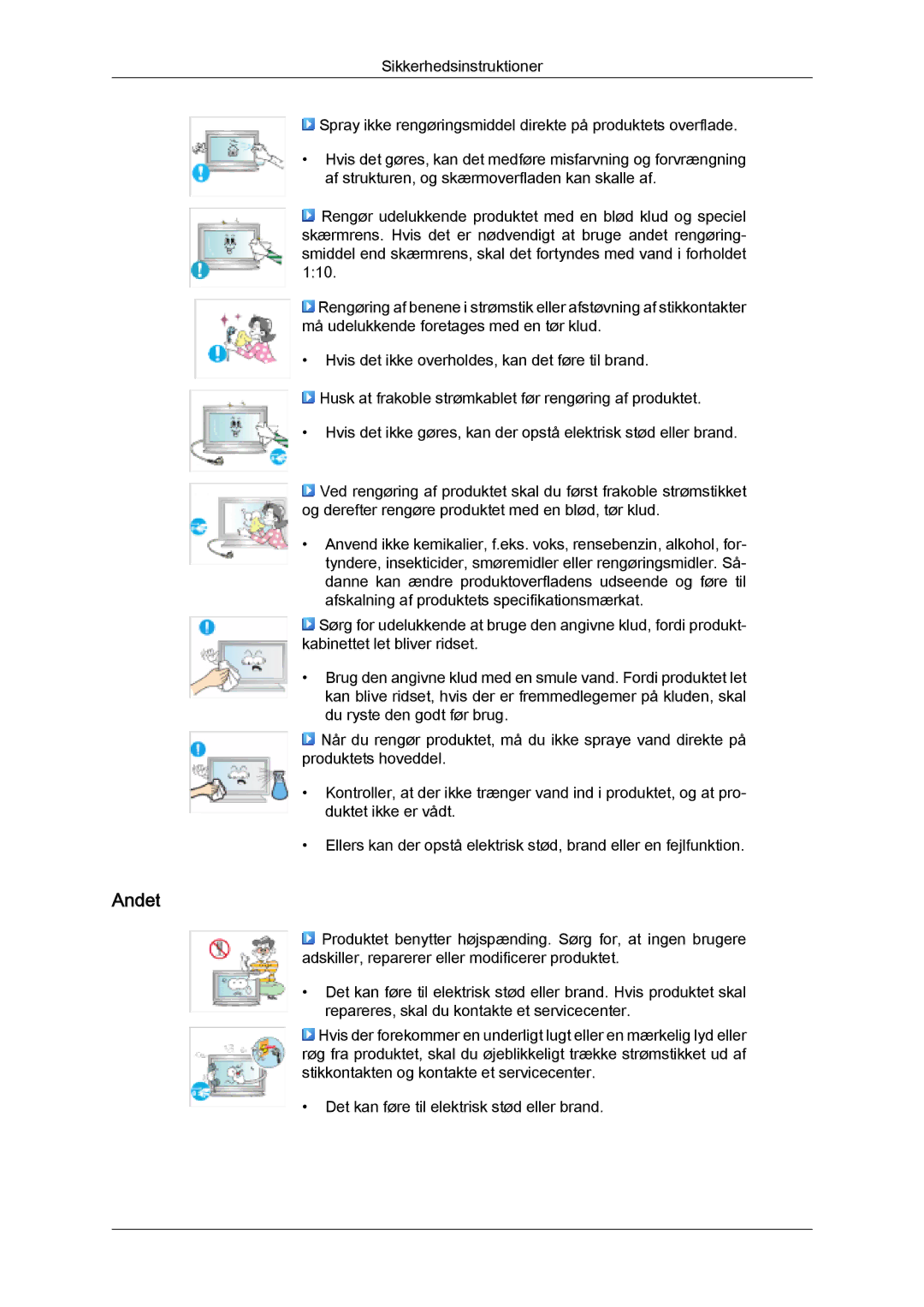 Samsung PH50KPFLBF/EN, PH63KPFLBF/EN manual Andet 