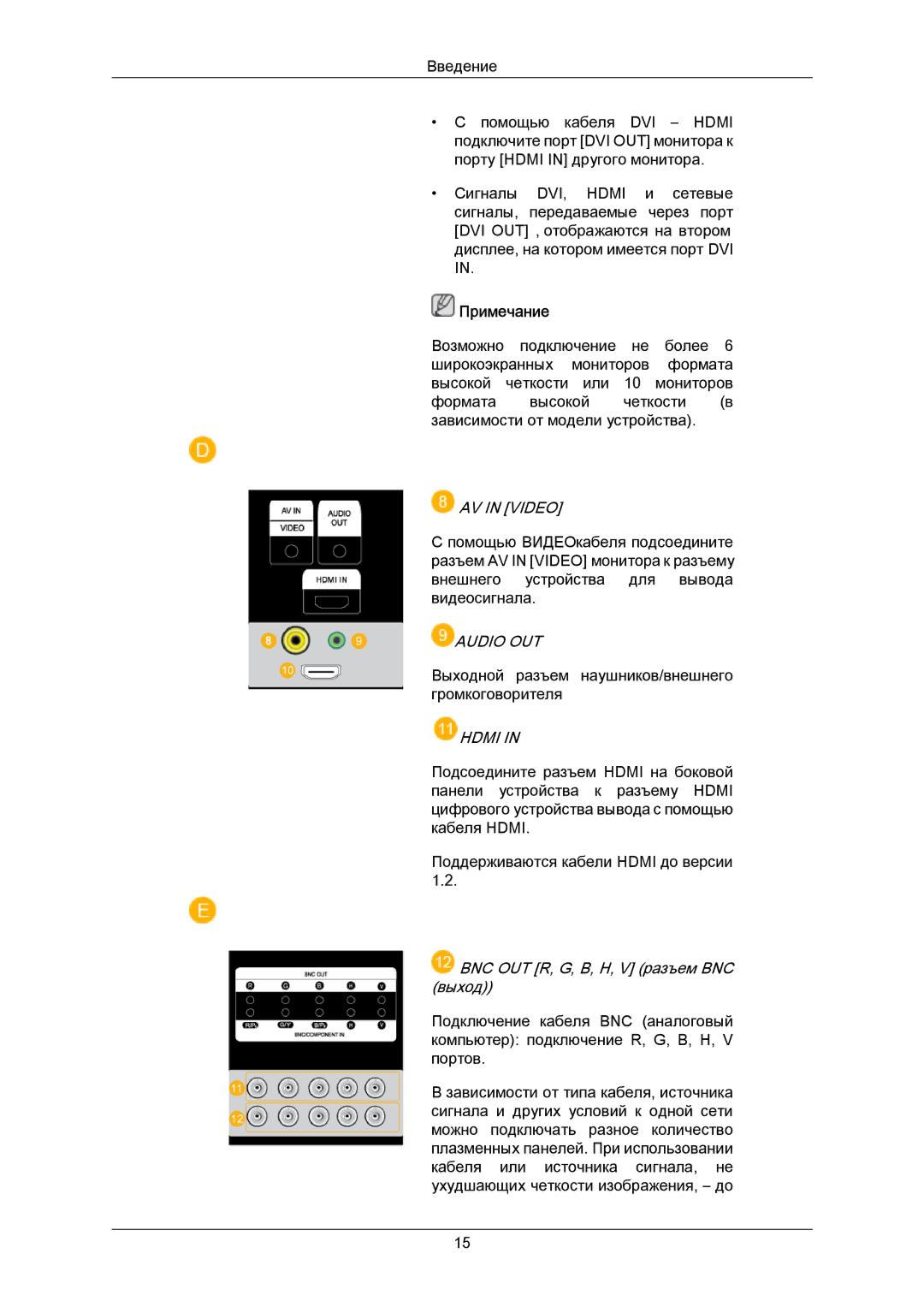 Samsung PH63KPFLBF/EN, PH50KPPLBF/EN manual Audio OUT 