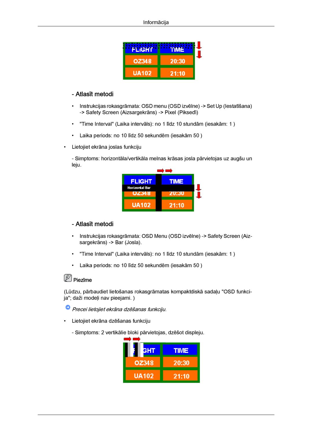 Samsung PH63KPFLBF/EN, PH50KPPLBF/EN manual Precei lietojiet ekrāna dzēšanas funkciju 