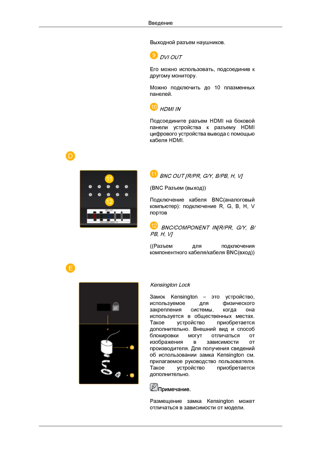 Samsung PH63KPFLBF/EN, PH50KPPLBF/EN manual Dvi Out 