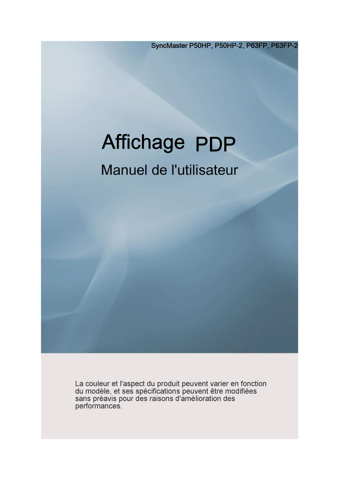 Samsung PH63KPFLBF/EN, PH63KRFLBX/EN, PH63KRFLBF/EN manual PDP Näyttö, SyncMaster P50HP, P50HP-2, P63FP, P63FP-2 