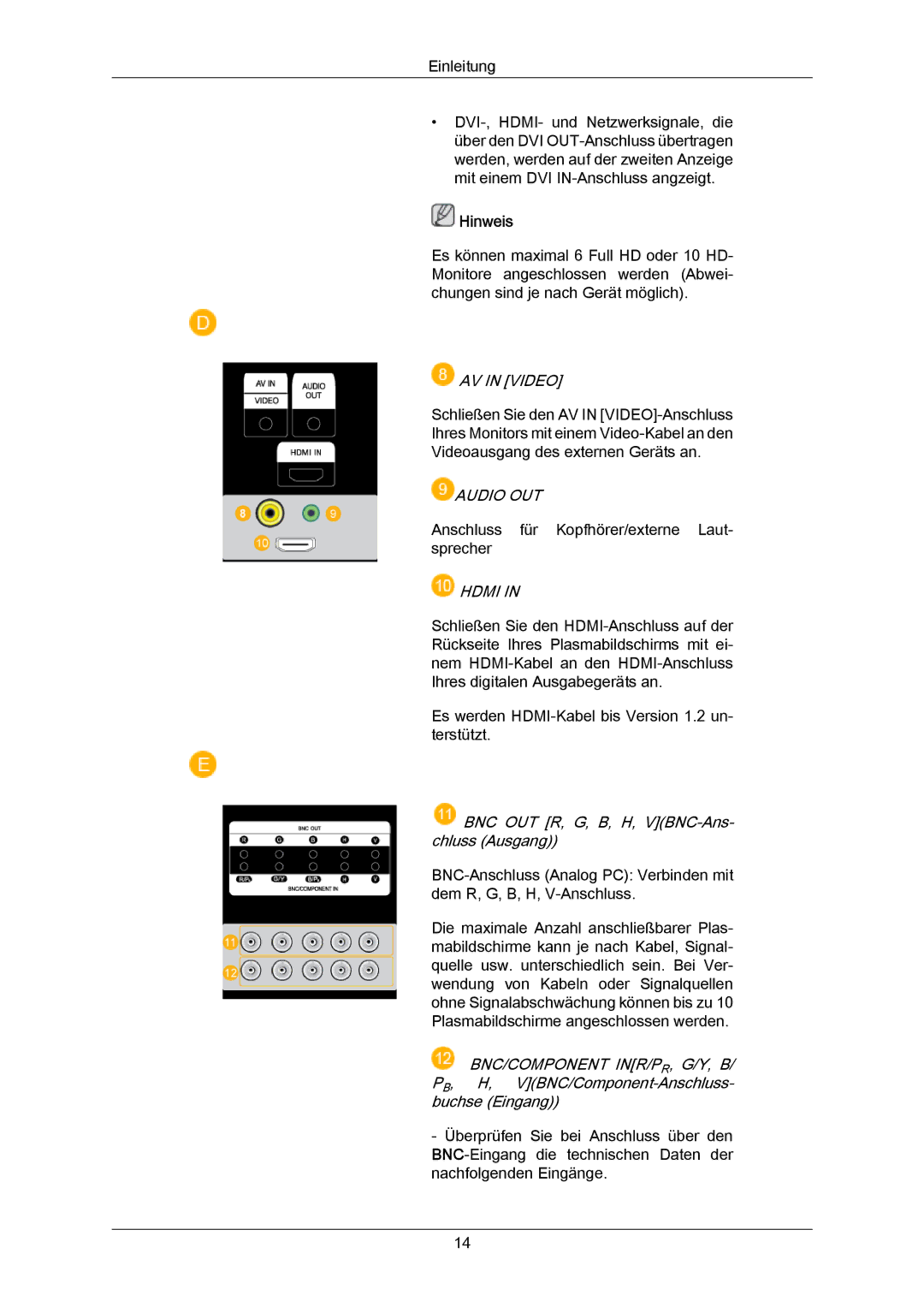 Samsung PH63KRFLBX/EN, PH63KPFLBF/EN, PH50KRPLBF/EN, PH50KPPLBF/EN, PH63KRFLBF/EN manual Audio OUT 