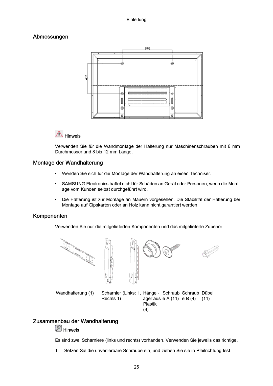 Samsung PH63KPFLBF/EN, PH63KRFLBX/EN, PH50KRPLBF/EN, PH50KPPLBF/EN, PH63KRFLBF/EN manual Abmessungen 