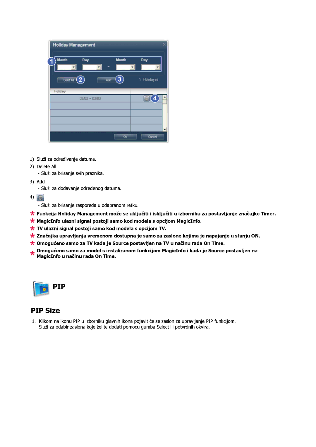 Samsung PH50KPPLBF/EN, PH63KRFLBX/EN, PH63KPFLBF/EN, PH50KRPLBF/EN manual Pip, PIP Size 