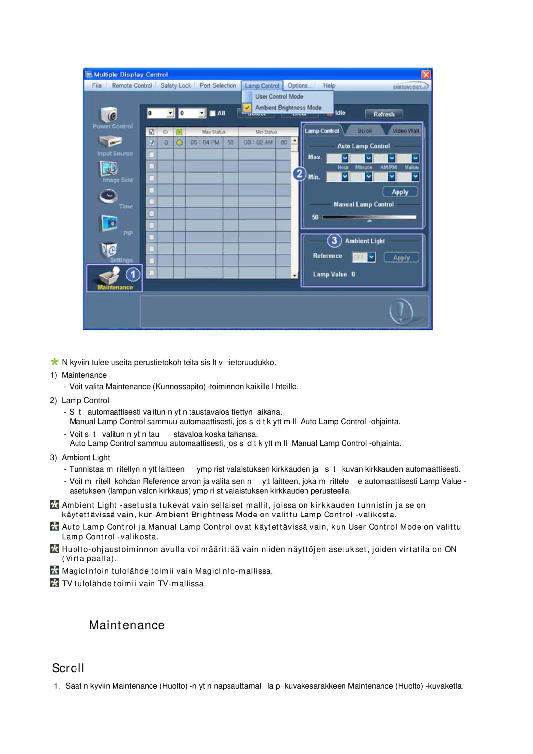 Samsung PH63KRFLBX/EN, PH63KPFLBF/EN, PH63KRFLBF/EN manual Maintenance Scroll 