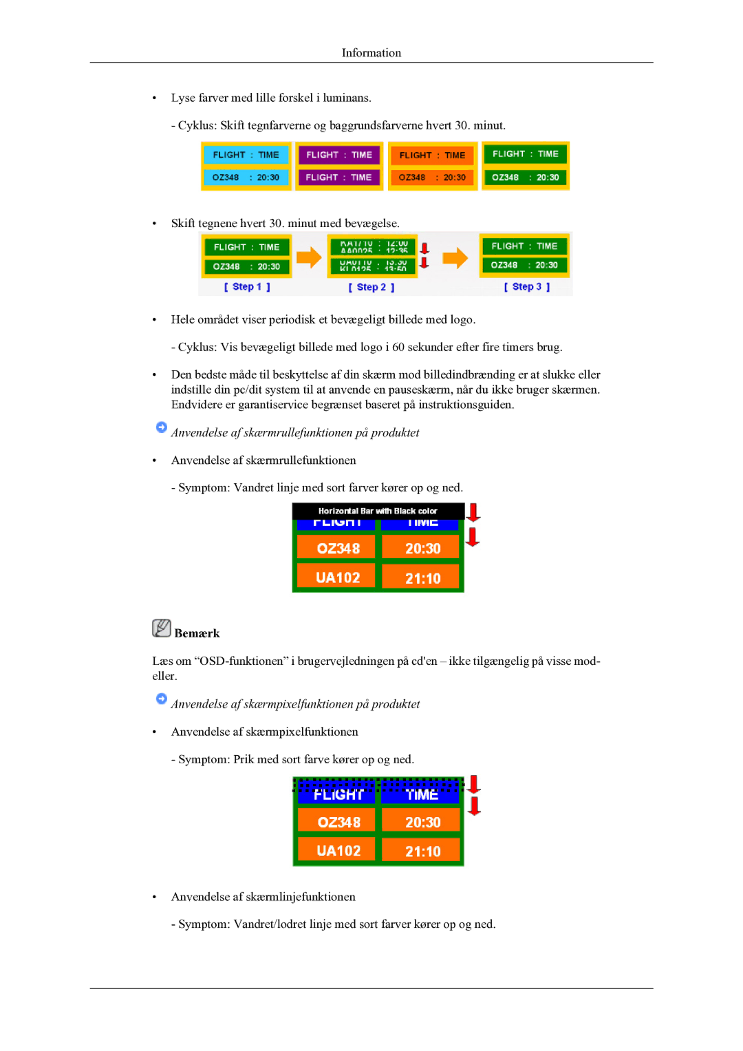 Samsung PH64KRPMBF/EN manual Anvendelse af skærmrullefunktionen på produktet 