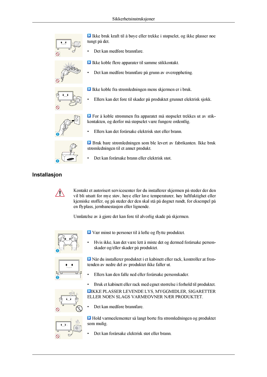 Samsung PH64KRPMBF/EN manual Installasjon 