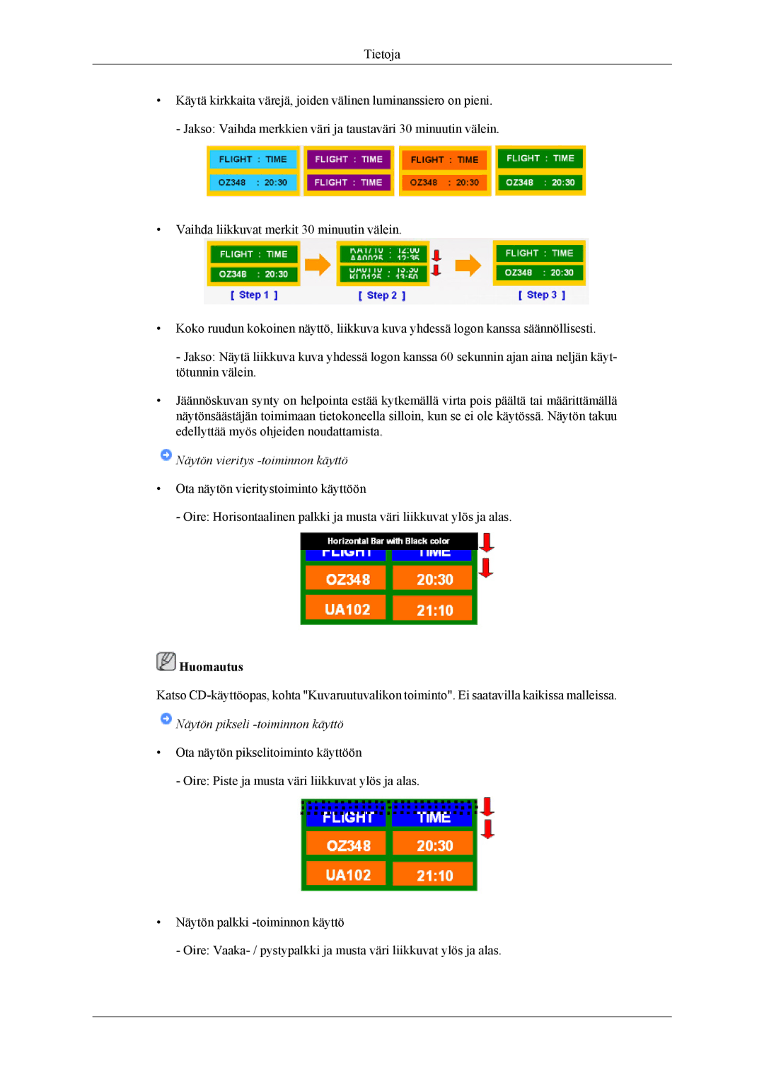 Samsung PH64KRPMBF/EN manual Näytön vieritys -toiminnon käyttö 